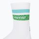 CEP Miami Vibes 80's pánske kompresné bežecké ponožky biele/zelené aqua 5