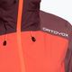 Dámska bunda do dažďa ORTOVOX Westalpen 3L Svetlo oranžová a bordová 7021200018 3