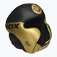 Boxerská prilba RDX L1 Mark Pro Cheek Boxing Training Head Guard golden