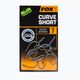 Kaprové háčiky Fox Edges Armapoint Curve Shank Short grey CHK210 2
