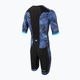 Pánsky triatlonový oblek ZONE3 Activate+Tropical Palm s krátkym rukávom a celoprepínacím zipsom navy/blue 2