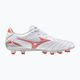 Pánske futbalové topánky Mizuno Morelia Neo IV Pro MD white/ radiant red/ hot coral 2