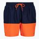 Pánske plavecké šortky Nike Split 5" Volley námornícka modrá a oranžová NESSB451-822