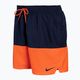 Pánske plavecké šortky Nike Split 5" Volley námornícka modrá a oranžová NESSB451-822 2