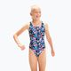 Speedo Digital Allover Leaderback detské jednodielne plavky modré/čierne 8-1237714743 3