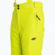 Detské lyžiarske nohavice 4F žlté HJZ22-JSPMN001 5