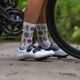 LUXA Donuts cyklistické ponožky biele LUAMSDS 5