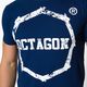 Oktagon Logo Smash modré pánske tričko 4