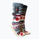 Glovii GOB biele/červené/sivé vyhrievané papuče s ponožkami 2