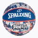 Spalding Graffiti 7 basketbalová lopta modrá a červená 84377Z
