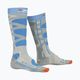 Dámske lyžiarske ponožky X-Socks Ski Control 4.0 sivomodré XSSSKCW19W 4