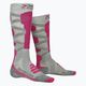 Dámske lyžiarske ponožky X-Socks Ski Silk Merino 4.0 grey XSSSKMW19W 4