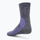 Dámske trekingové ponožky X-Socks Trek X Merino grey purple melange/grey melange 2