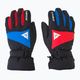 Detské lyžiarske rukavice Dainese Hp Scarabeo black taps/high risk red/lapi 3