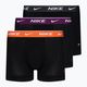 Pánske boxerky Nike Everyday Cotton Stretch Trunk 3 páry čierna/fialová/oranžová