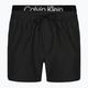 Calvin Klein Pánske krátke plavecké šortky s dvojitým pásom čierne