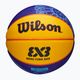 Basketbalová lopta detská Wilson Fiba 3X3 Mini Paris 2004 modrá/žltá veľkosť 3