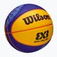 Basketbalová lopta detská Wilson Fiba 3X3 Mini Paris 2004 modrá/žltá veľkosť 3 2