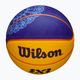 Basketbalová lopta detská Wilson Fiba 3X3 Mini Paris 2004 modrá/žltá veľkosť 3 4