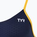 Dámske jednodielne plavky TYR Hexa Cutoutfit navy/gold 3
