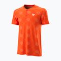 Pánske tenisové tričko Wilson PWR SMLS Henley III orange WRA804501