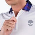 Pánska bielo-fialová tenisová polokošeľa HYDROGEN Tartan T00518E82 2