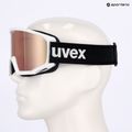 Lyžiarske okuliare UVEX Athletic CV Race white matt/mirror rose green clear 6