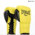 Boxerské rukavice Everlast Powerlock 2 Laced Pro Training neónovo žlté 14