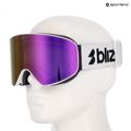 Lyžiarske okuliare Bliz Flow matte white/smoke/pink 7