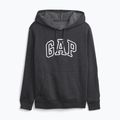 Dámska mikina GAP V-Gap Heritage PO HD charcoal heather