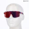 Slnečné okuliare Red Bull SPECT Dakota matt blue-burgundy pattern/smoke red-purple mirror 7