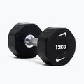 Chrómová činka Nike Strength Pro Urethane Dumbbell 12 kg black/white 6