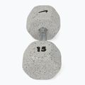 Pogumovaná činka Nike Strength Grind Hex Dumbbell 15 kg wolf grey 2