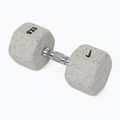 Pogumovaná činka Nike Strength Grind Hex Dumbbell 17,5 kg wolf grey