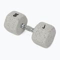 Pogumovaná činka Nike Strength Grind Hex Dumbbell 20 kg wolf grey