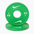 Kotúč Nike Strength Change Plates 2 x 1 kg green/white