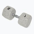 Gumovaná činka Nike Strength Grind Dumbbell 25 kg wolf grey