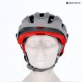 Cyklistická prilba Bell 4Forty Integrated MIPS matná lesklá sivá/karmínová 15