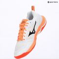Hádzanárske topánky Mizuno Wave Stealth Elite white/lava orange 9