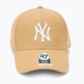 47 Značka MLB New York Yankees MVP svetlo hnedá baseballová čiapka 2