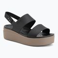 Dámske sandále  Crocs Brooklyn Low Wedge black/mushroom