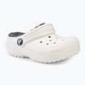 Detské šľapky Crocs Classic Lined Clog Toddler white/grey