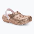 Detské žabky Crocs Classic Lined Glitter Clog gold/barely pink 2