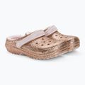 Detské žabky Crocs Classic Lined Glitter Clog gold/barely pink 5