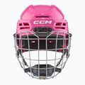 Detská hokejová prilba CCM Tacks 70 Combo JR pink 3