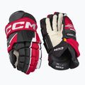 Hokejové rukavice CCM Tacks XF Pro SR black/red/white 2