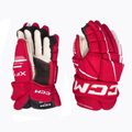Hokejové rukavice CCM Tacks XF80 SR červená/biela