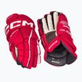Hokejové rukavice CCM Tacks XF80 SR červená/biela 2