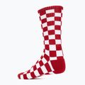 Pánske ponožky Vans Checkeboard Crew II červená/biela šachovnica 2