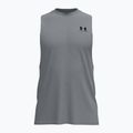 Pánske tréningové tričko Under Armour Left Chest Cut Off Tank steel light heather/black